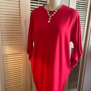 COS Vibrant Red Long Sleeve Dress
